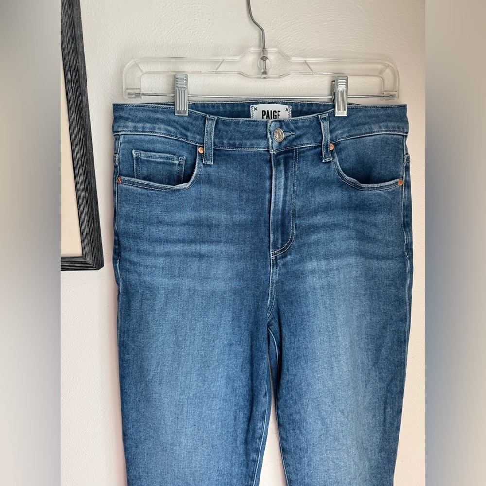 PAIGE Blue Cropped Jeans - Picture 4 of 9